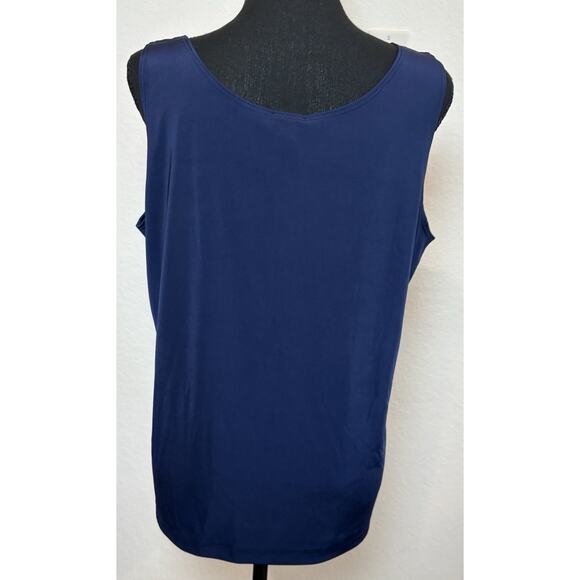Easywear by Chico’s Navy Blue Ribbed Layering Tank Size 3 (XL) - Picture 3 of 4